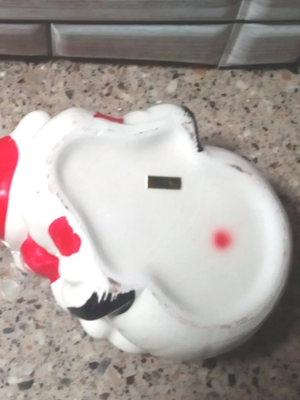 Vintage Ceramic Santa with Toy Bag Votive Candle Holder